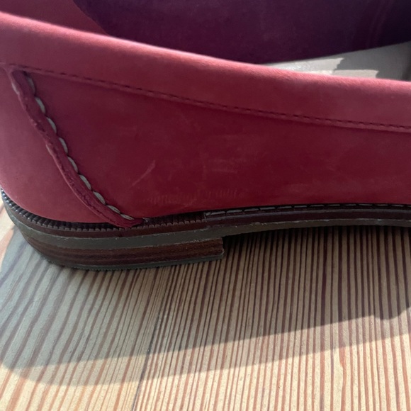 Sperry Brick Red Leather Slip-Ons - Picture 8 of 12